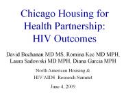 Chicago Housing for Health Partnership: HIV Outcomes