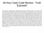 48 Hour Cash Code Review - Truth Exposed!