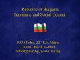 Republic of Bulgaria Economic and Social Council PowerPoint PPT Presentation