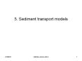 5. Sediment transport models PowerPoint PPT Presentation