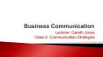 Business Communication PowerPoint PPT Presentation