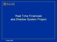 Real Time Financials aka Shadow System Project PowerPoint PPT Presentation