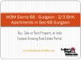 M3M Sierra 68 - Gurgaon - 2/3 BHK Apartments in Sec-68 Gurgaon