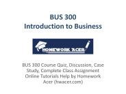 BUS 300 Introduction to Business Assignment Homework Help-1