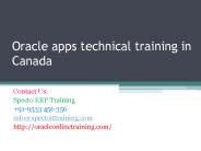 oracle apps r12 technical(Development) training in Canada