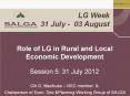 Role of LG in Rural and Local Economic Development PowerPoint PPT Presentation
