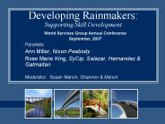Developing Rainmakers:  Supporting Skill Development