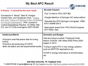 Quad-chart template of CSOIS