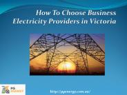 Business Electricity Providers Victoria