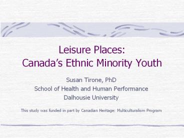 Leisure Places: Canada