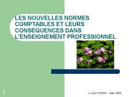 LES NOUVELLES NORMES COMPTABLES ET LEURS CONSEQUENCES DANS L