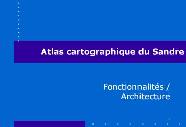 Atlas cartographique du Sandre