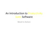 An Introduction to Productivity Suite Software