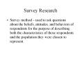 Survey Research PowerPoint PPT Presentation
