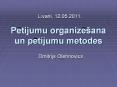 Petijumu organize PowerPoint PPT Presentation