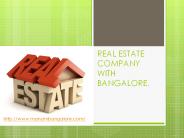 REAL ESTATE COMPANY IN BANGALORE