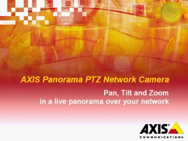 AXIS Panorama PTZ Network Camera