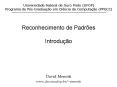 Reconhecimento de Padr PowerPoint PPT Presentation