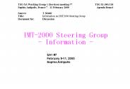 IMT-2000 Steering Group - Information -