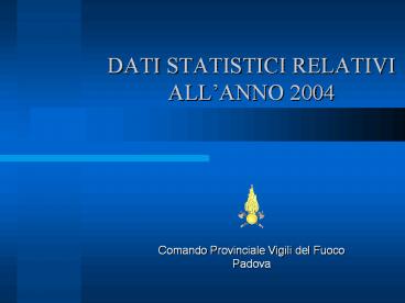DATI STATISTICI RELATIVI ALL