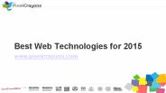 Best Web Technologies for 2015