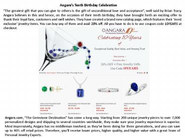 Angara’s Tenth Birthday Celebration