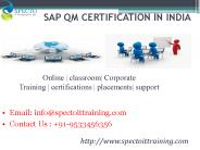 sap qm online training in india