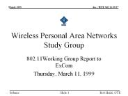 802.11Working Group Report to ExCom