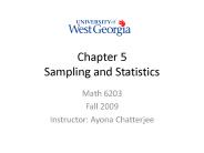 Chapter 5 Sampling and Statistics