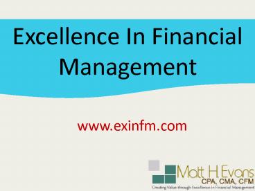 Financial Management of Small Business By exinfm.com