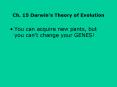Ch. 15 Darwin PowerPoint PPT Presentation