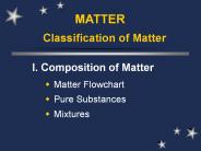 Classification of Matter