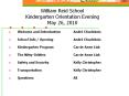 William Reid School Kindergarten Orientation Evening May 26, 2010 PowerPoint PPT Presentation