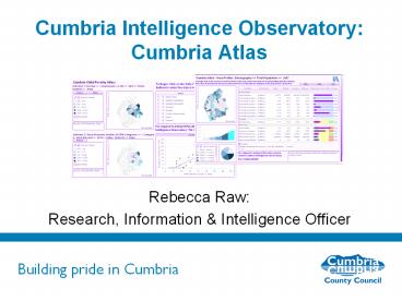 Cumbria Intelligence Observatory: Cumbria Atlas