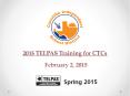 2015 TELPAS Training for CTCs PowerPoint PPT Presentation