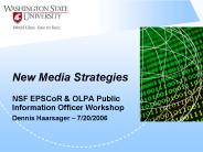 New Media Strategies