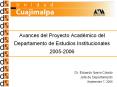 Avances del Proyecto Acad PowerPoint PPT Presentation