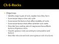 Ch 6-Rocks PowerPoint PPT Presentation