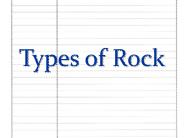 Types of Rock