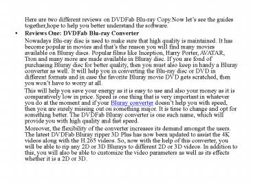 DVDFab Blu-ray Converter