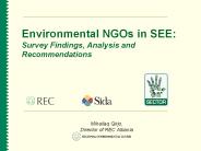 Environmental NGOs in SEE: Survey Findings, Analysis and Recommendations
