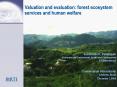 Valuation and evaluation: forest ecosystem services and human welfare PowerPoint PPT Presentation