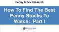 How To Find The Best Penny Stocks To Watch:  Part I PowerPoint PPT Presentation