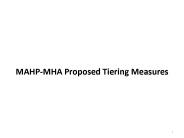 MAHP-MHA Proposed Tiering Measures