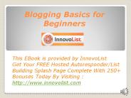Blogging Basics for Beginners