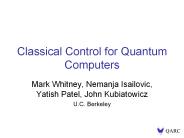 Classical Control for Quantum Computers