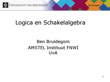 Logica en Schakelalgebra