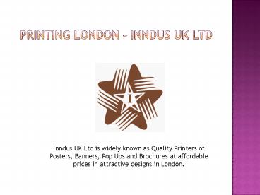 Printing London