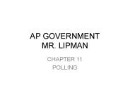 AP GOVERNMENT MR. LIPMAN