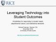Leveraging Technology into Student Outcomes PowerPoint PPT Presentation